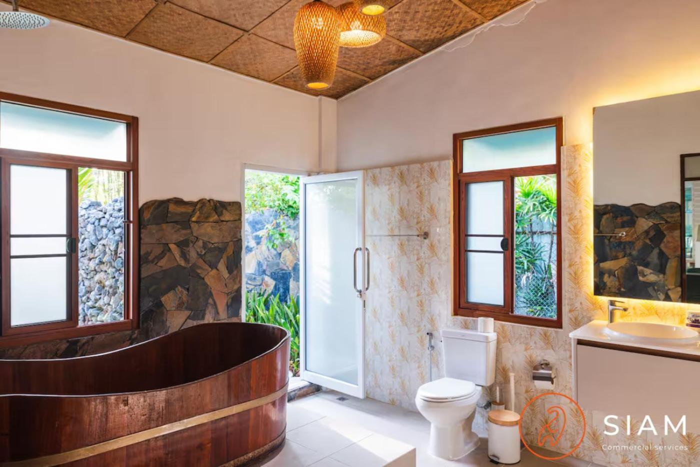 The Wooden Beach House 3Br - Sunset Beach Garden Taling Ngam  Luaran gambar